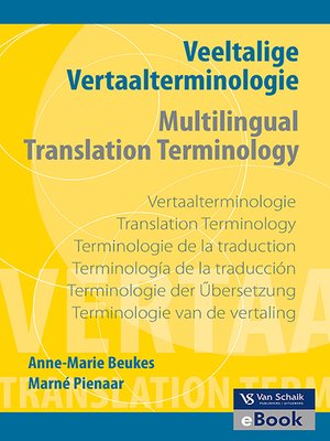 cover image of Veeltalige Vertaalterminologie / Multilingual Translation Terminology